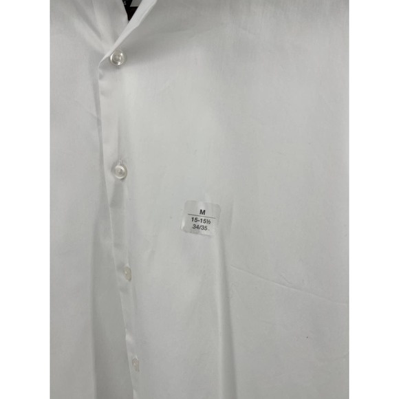 NWOT Alfani Men's White Button Down Shirt Long Sleeves Size M - Picture 5 of 5